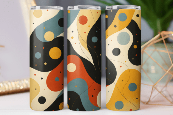 Abstract Pattern Tumbler Art Wrap Graphics for 20oz