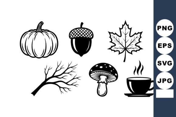 Autumn Seasonal Icons for Brand Graphics & Illustrations