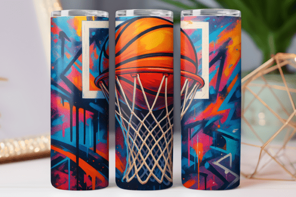 Basketball Goal Tumbler Wrap Graphics for Tumbler Wraps