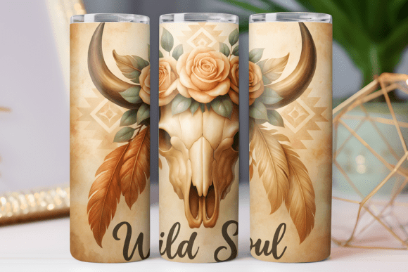 Boho Floral Tumbler Wrap: Freebies & Graphics Review