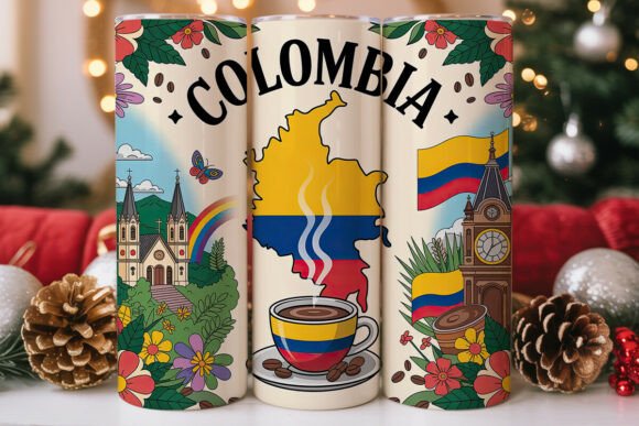 Colombia Tumbler Wrap 20oz: Graphics and Tumbler Wraps for Branding