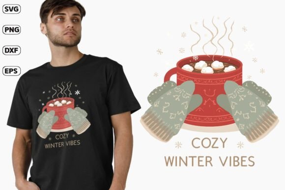 Cozy Hot Cocoa Winter Season SVG for T-Shirt Designs & Graphics