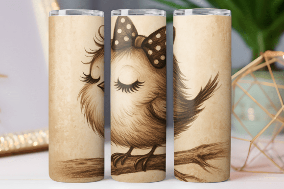 Cute Bird Animal Tumbler Wraps Graphics for 20oz
