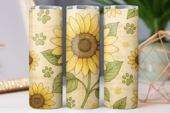 Dog Paw Tumbler Wrap Graphics for Crafters