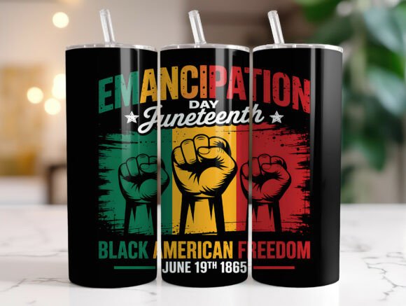 Emancipation Day Juneteenth Tumbler Wrap Graphics Review