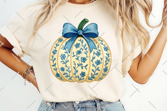Fall Pumpkin PNG: Boho Floral Graphics for T-Shirt Designs