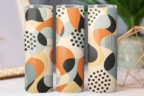 Geometric Pattern Tumbler Wrap Png 20oz