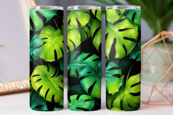 Green Leaf Plant Tumbler Wrap 20oz Jpg Graphics