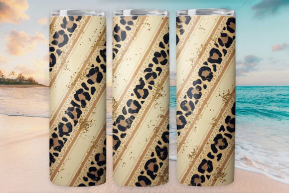 Leopard Glitter Tumbler Wrap Photo 20oz: Graphics for Tumbler Wraps