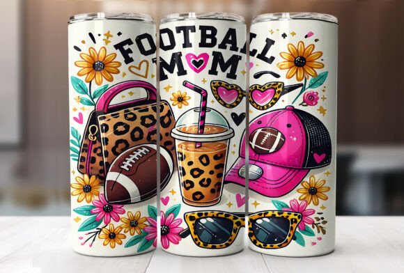 Leopard Print Football Mom Tumbler Wrap: Graphics & Design Review