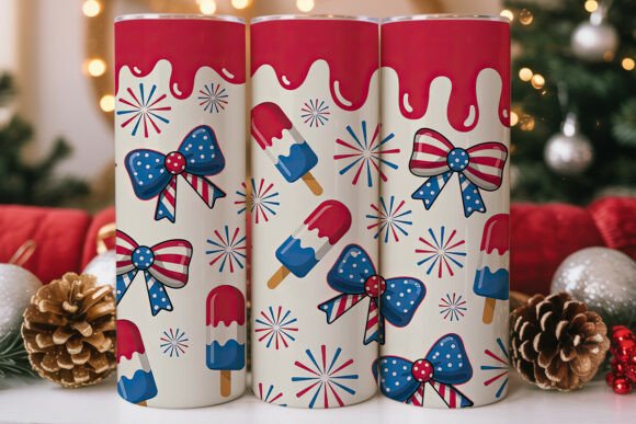 Patriotic Bomb Pop 20oz Tumbler Wrap Graphics Review