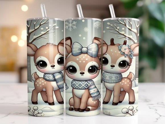 Reindeer Christmas Tumbler Wrap Graphics Review