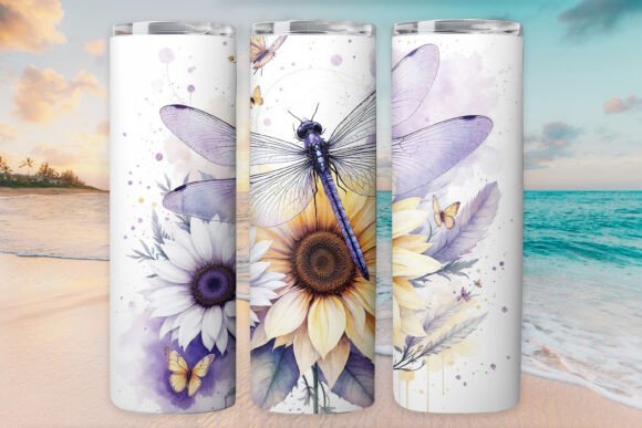 Sunflower Dragonflies Tumbler Wrap Graphics Review