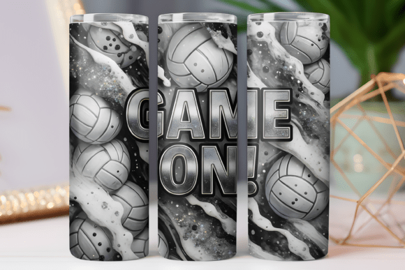Volleyball Tumbler Wraps: Game On Graphics
