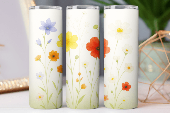 Watercolor Pattern Photo Tumbler Wrap