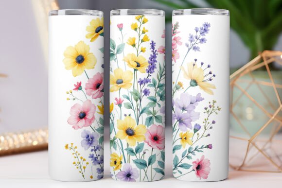 Wild Flower Tumbler Wraps & Graphics for Branding