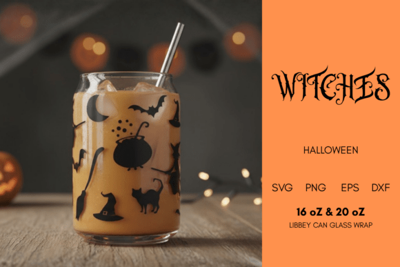 Witches Libbey Can Glass Wrap: Graphics & Tumbler Wraps